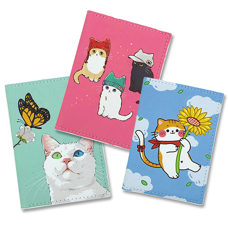 Travel Accessories Overseas - Cute Cat Pattern Passport Holder Overseas
