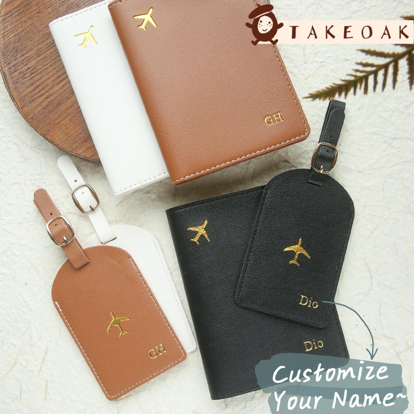 Travel Accessories Overseas - Minimal Gold Emboss Custom Foil Name