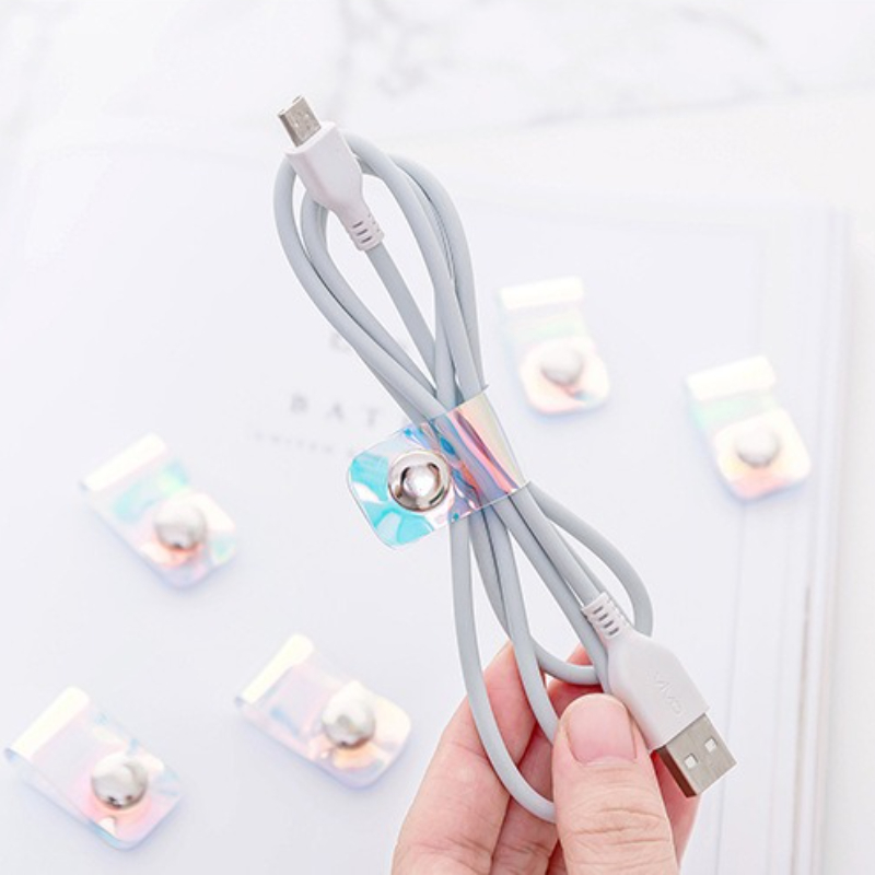 Cable Organizer Travel - 5Pcs INS Laser PVC Starp Data