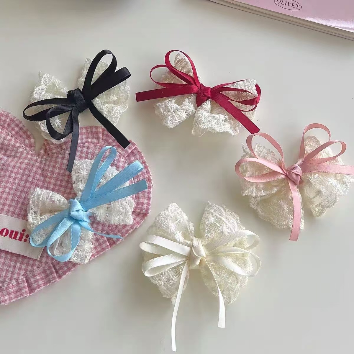 2Pcs Elegant Lace Bow Hairpins - огляд і ціна Travel Accessories Designer