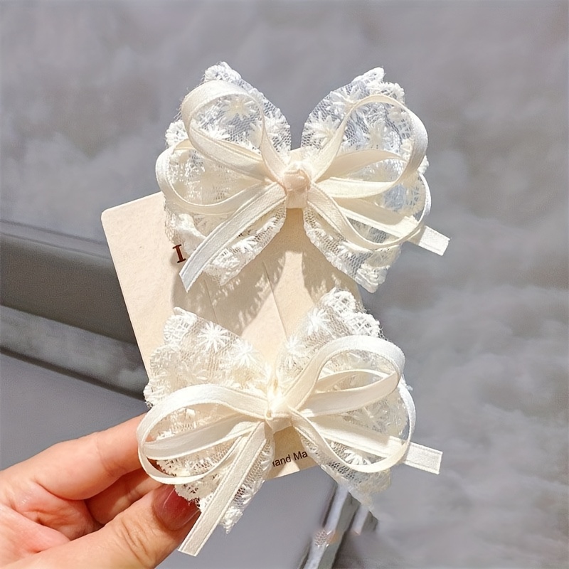 2Pcs Elegant Lace Bow Hairpins - огляд і ціна Travel Accessories Designer