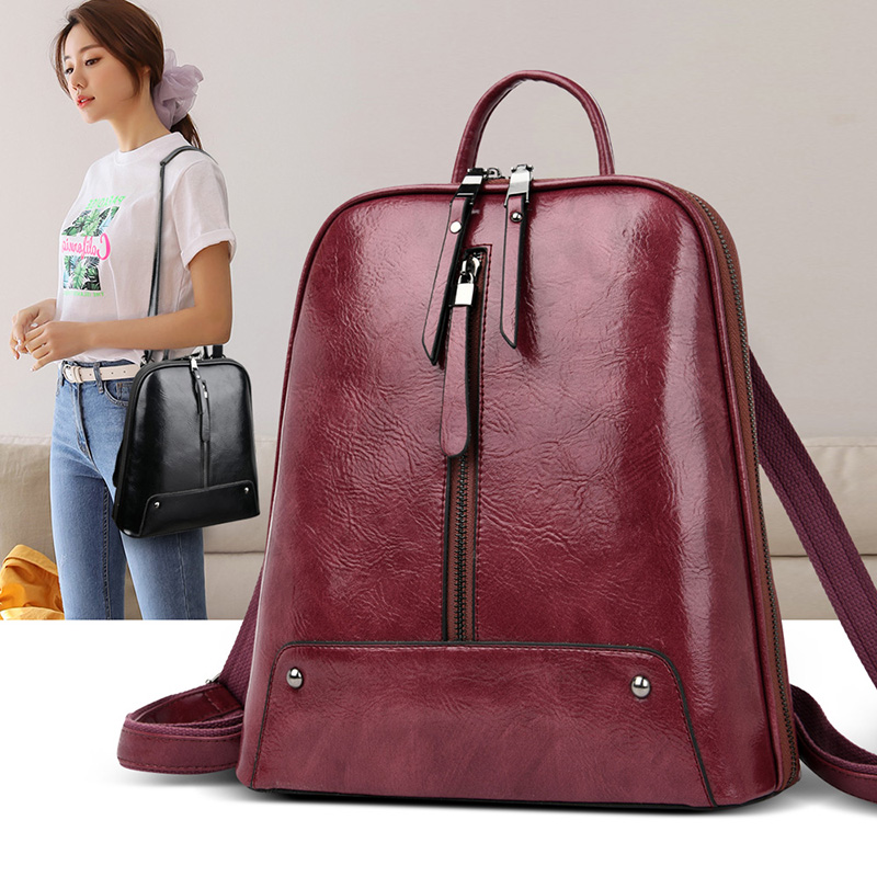 Women Leather Backpack Fashion - огляд і ціна Travel Accessories Leather