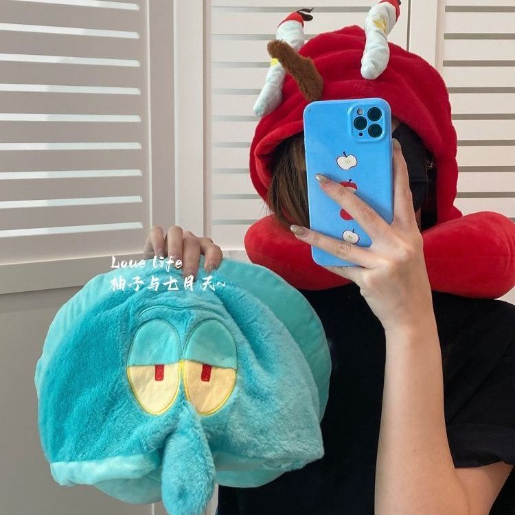 Kawaii Anime SpongeBob Hooded  - огляд і ціна Travel Accessories Pillow