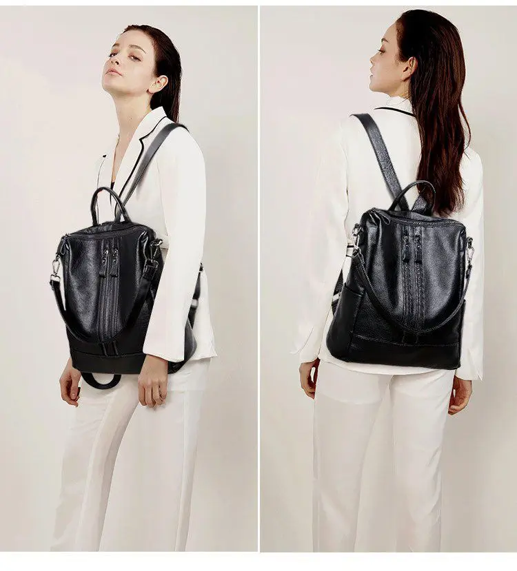 Women Soft Leather Backpack Sc - огляд і ціна Travel Accessories Leather