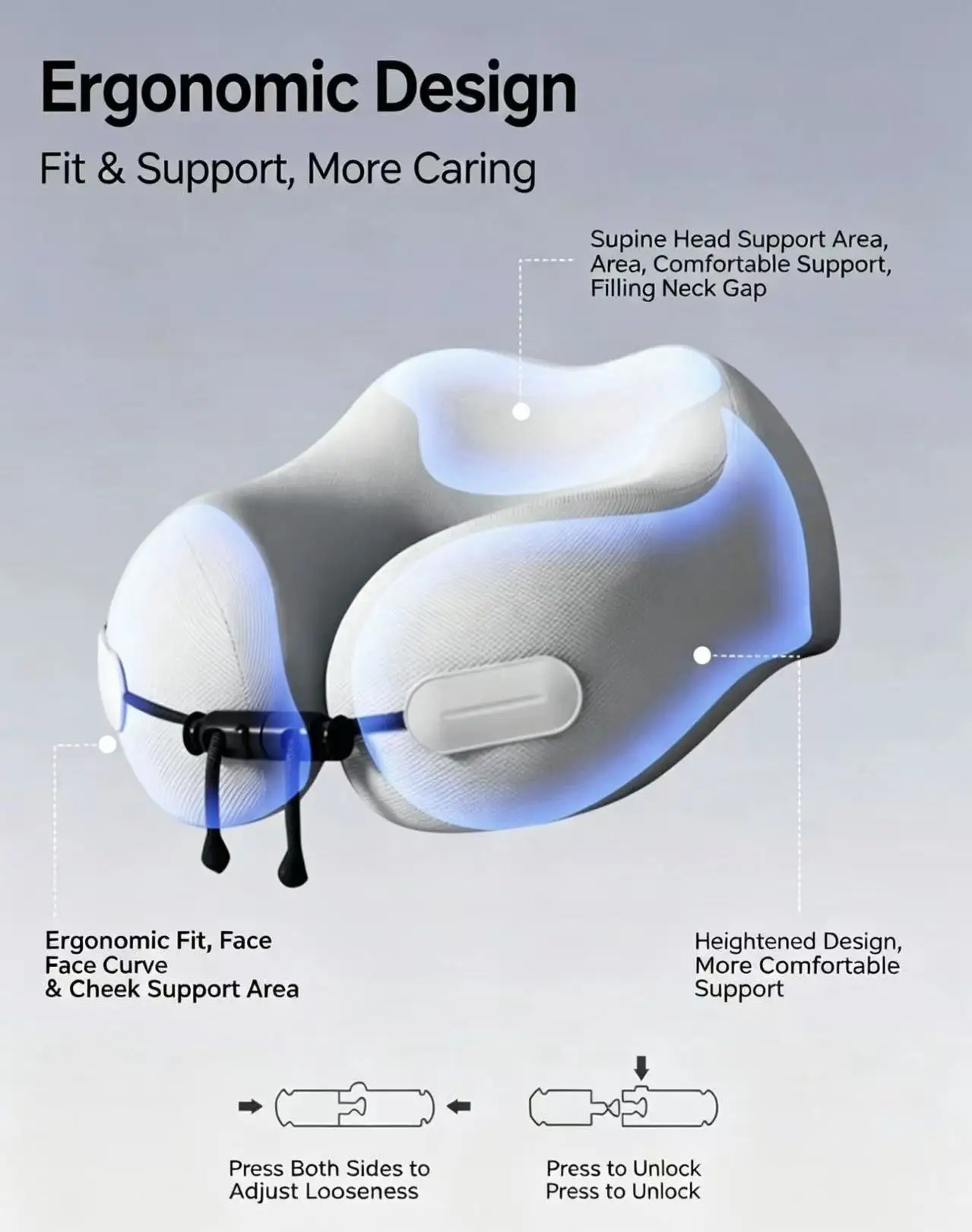 U-Shape Comfort Airplane Trave - огляд і ціна Travel Accessories Pillow
