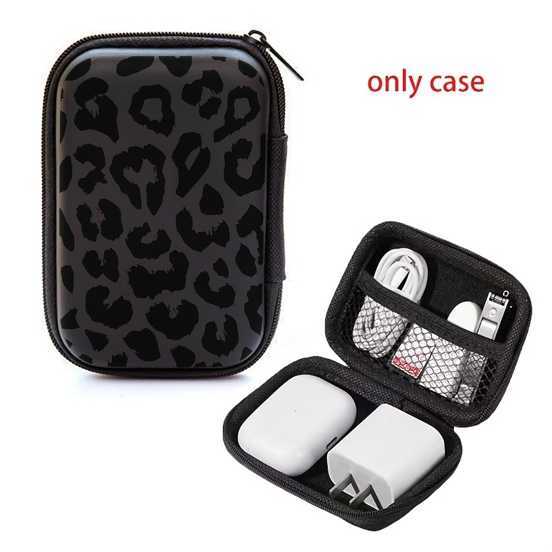 Black Leopard Print EVA Hard S - огляд і ціна Cable Organizer Travel