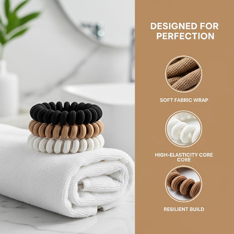 Spiral Coil Hair Ties No Damag - огляд і ціна Travel Accessories Girls