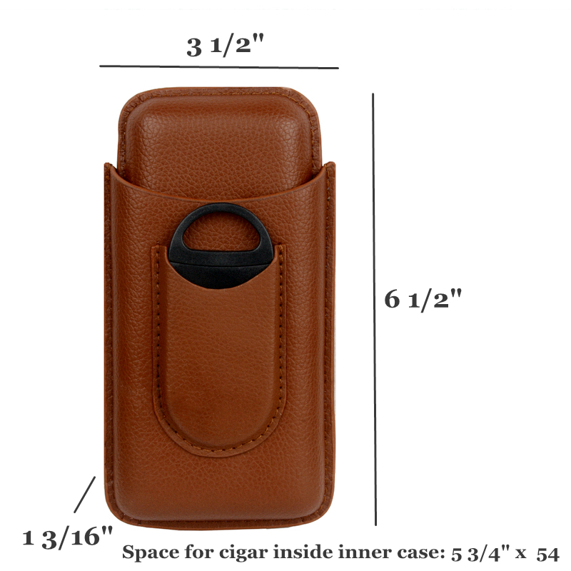 Leather Cigar Case Brown Cigar - огляд і ціна Travel Accessories On Sale